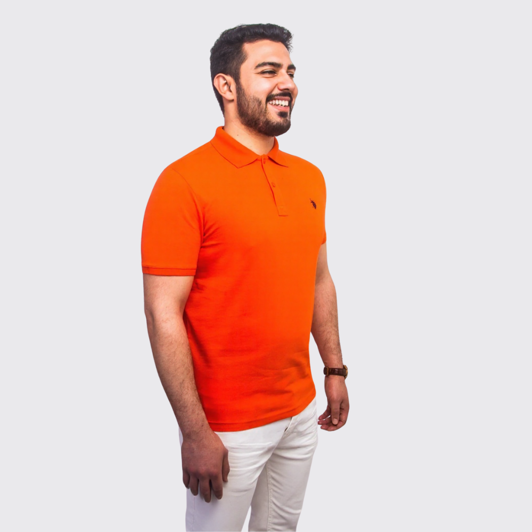 Polo à Motif - Orange