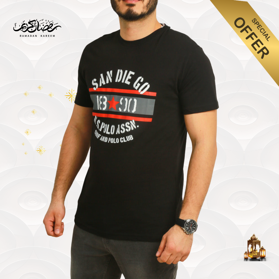 US Polo T-Shirt Homme - Noir