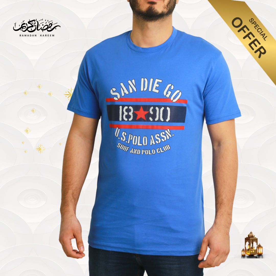 US Polo T-Shirt Homme - Bleu