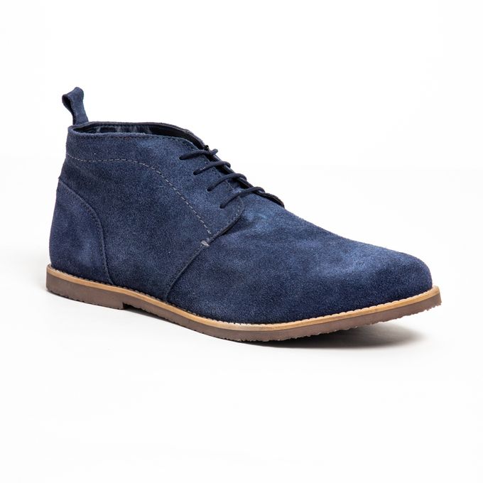 LIVERGY DEMI BOTTES EN CUIR - BLEU