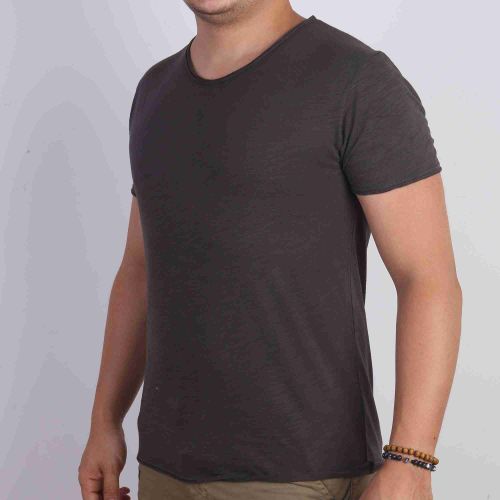 Y.two Jeans T-Shirt Homme 100% Coton - Gris Souris