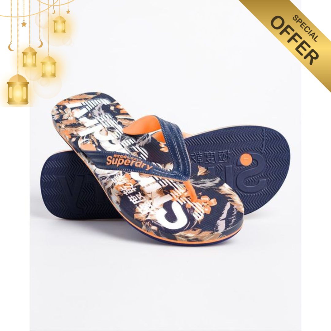 Superdry Tongs Homme - Bleu/Orange