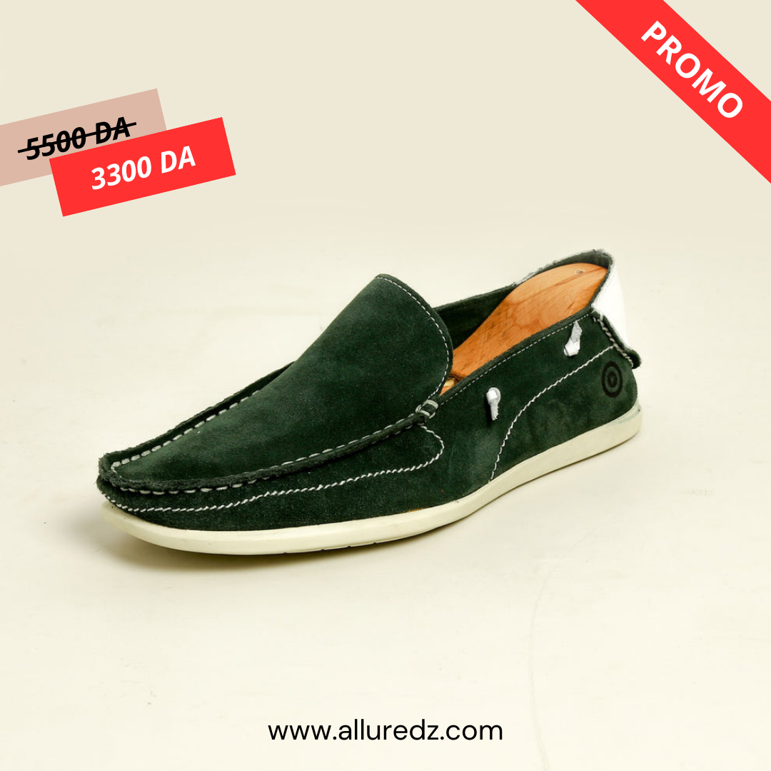 Mocassins en daim - Vert