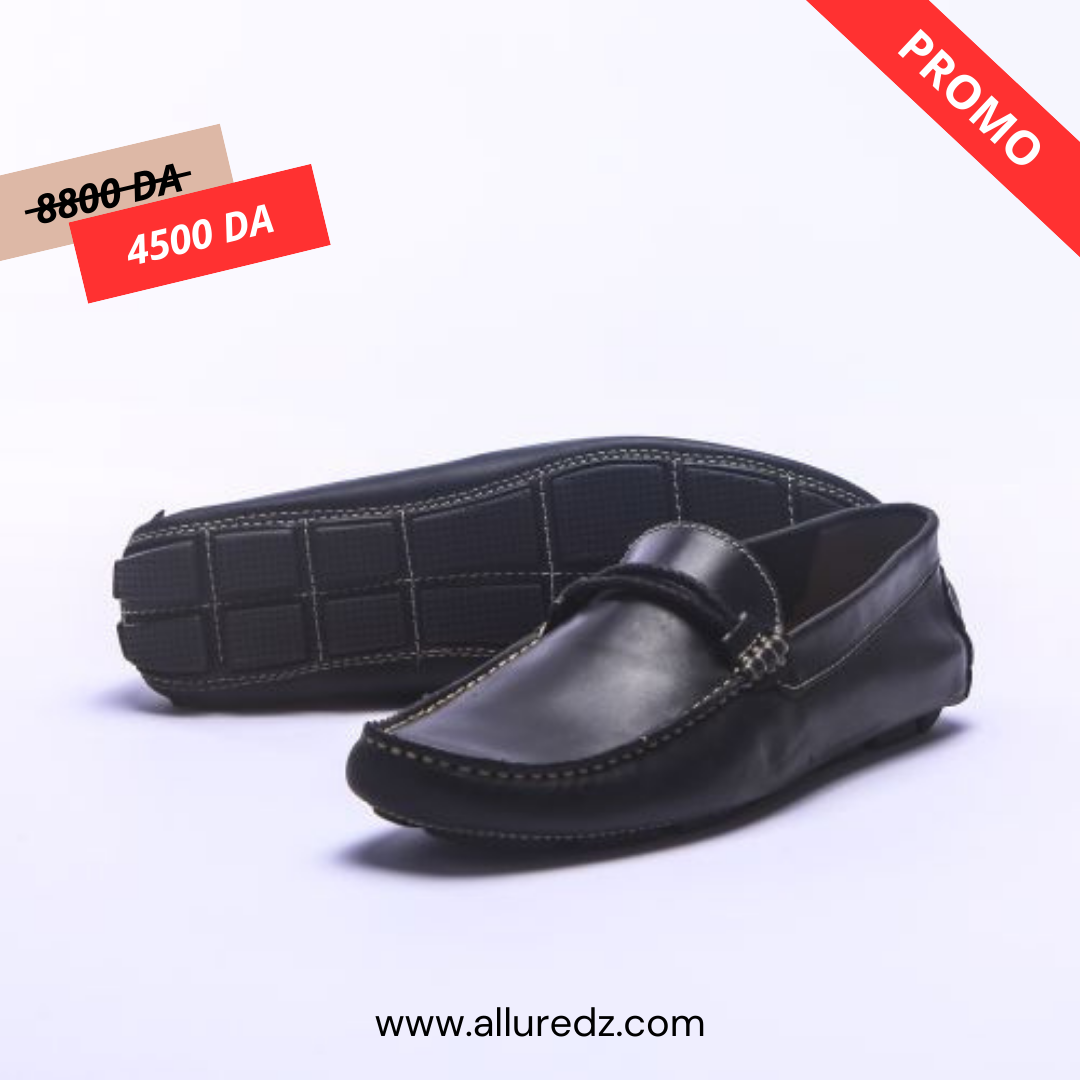 Mocassins en cuir - Noir