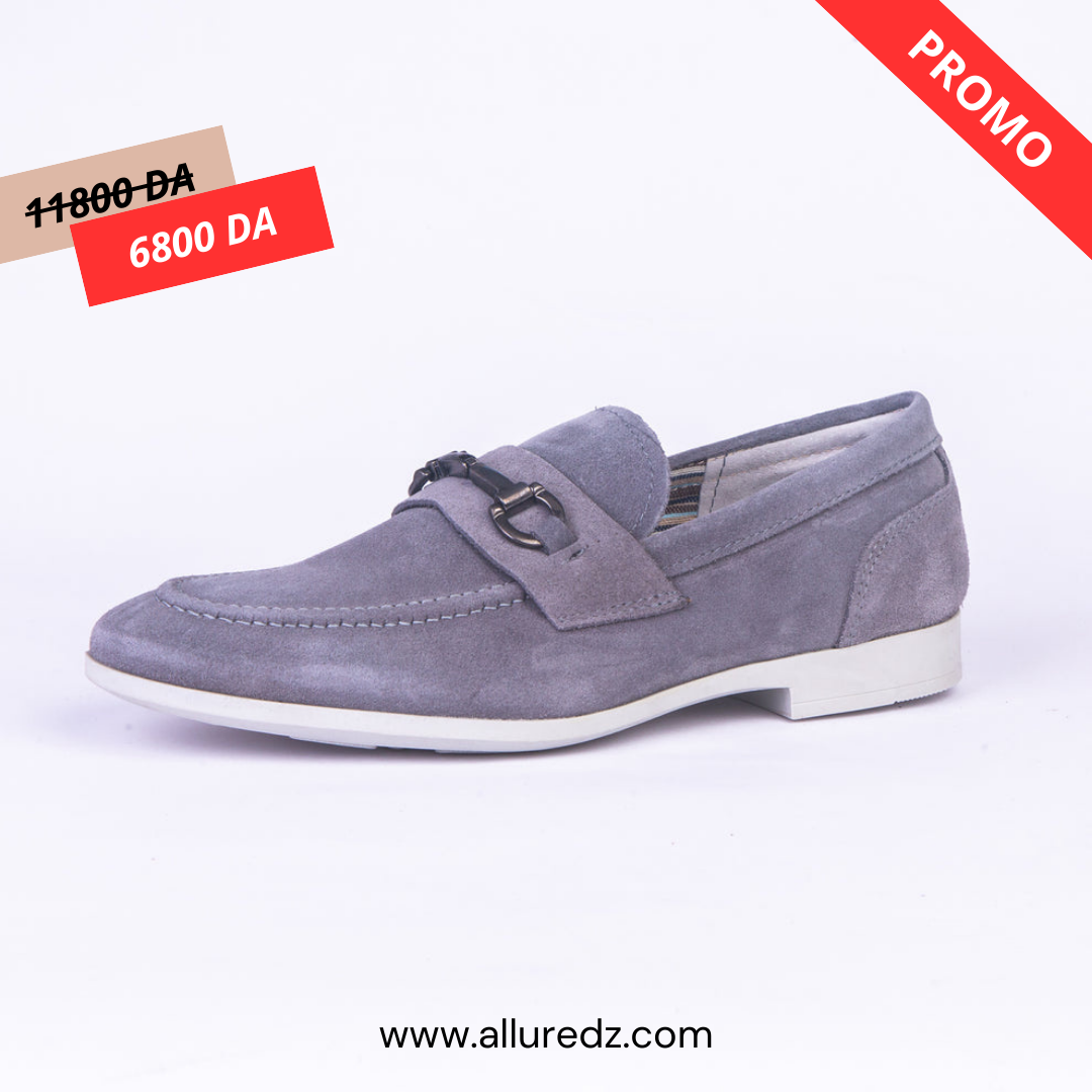 Mocassins En Daim - Gris