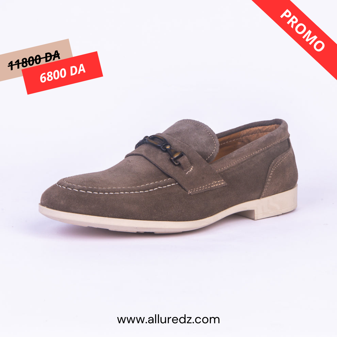 Mocassins En Daim - Taupe
