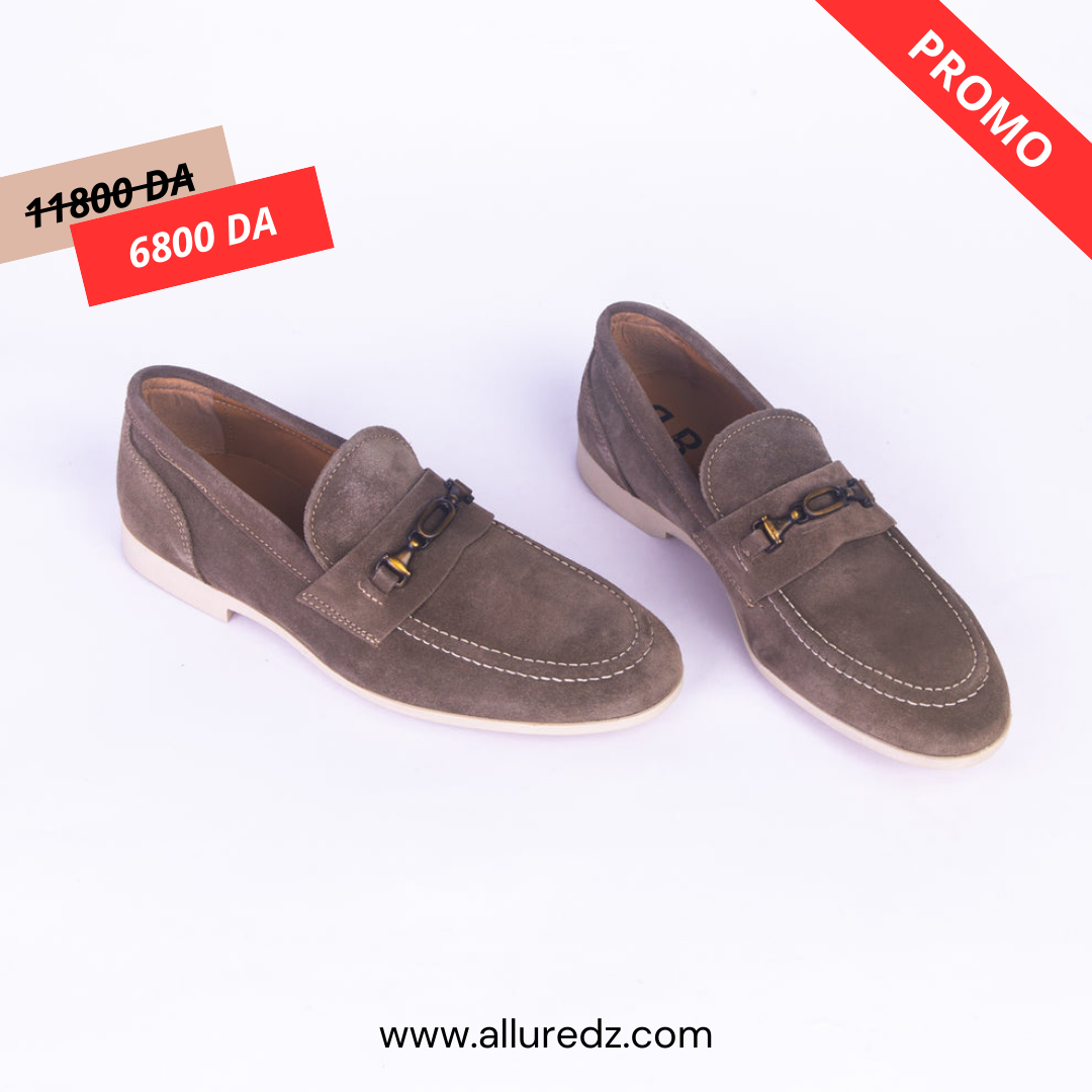 Mocassins En Daim - Taupe