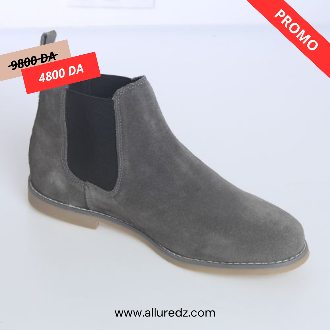 LIVERGY BOTTES EN CUIR - GRIS SOURIS