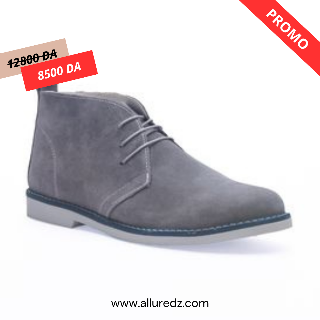 ЯeR DEMI BOTTES EN CUIR - GRIS SOURIS
