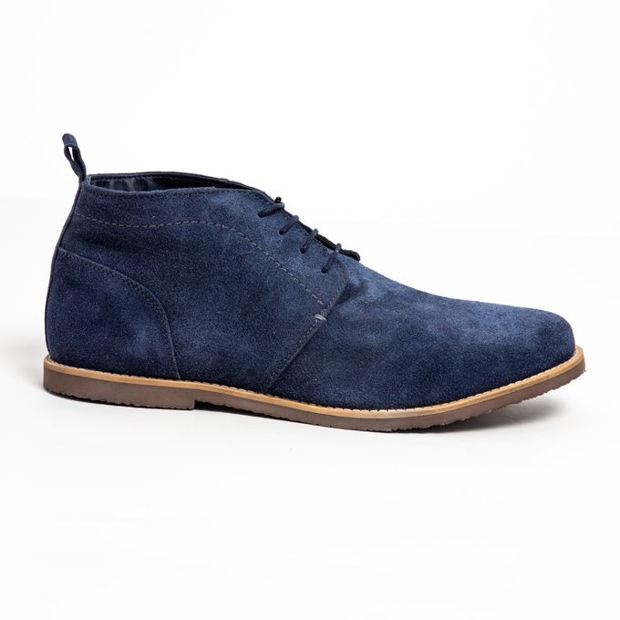 LIVERGY DEMI BOTTES EN CUIR - BLEU