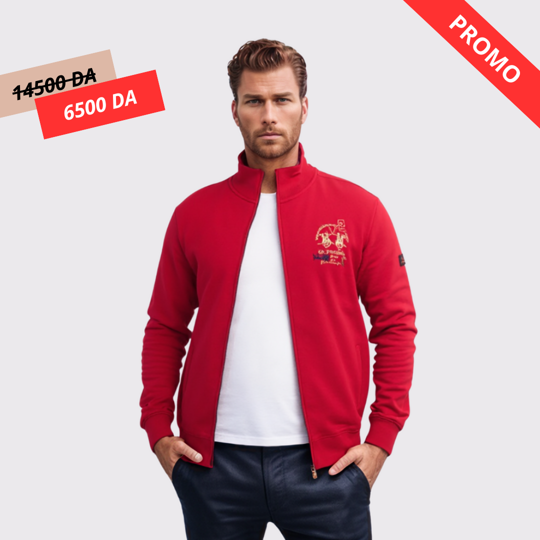 Sweat-shirt à Col Montant 100% Cotton - La Martina Collection