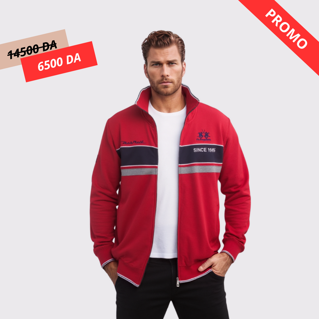 La Martina Sweat-Shirt À Col Montant - Edition Maserati - Rouge