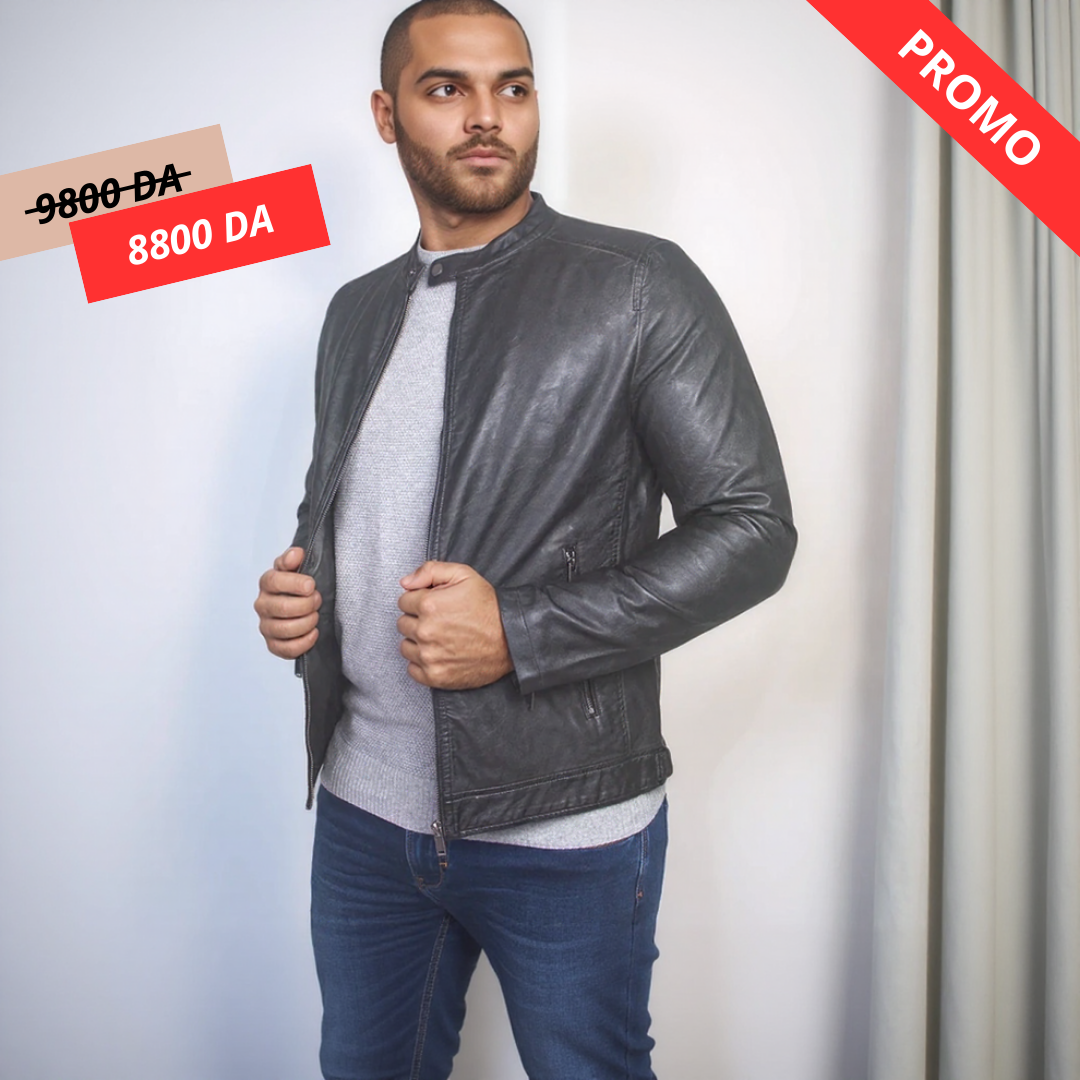 Enos Jeans Vestes Simili Cuir - Noir