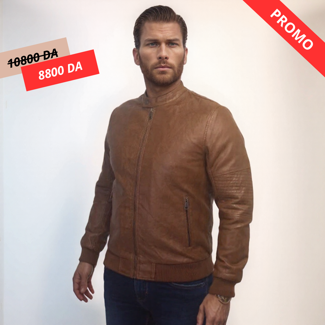 Enos Jeans Vestes Simili Cuir - Camel