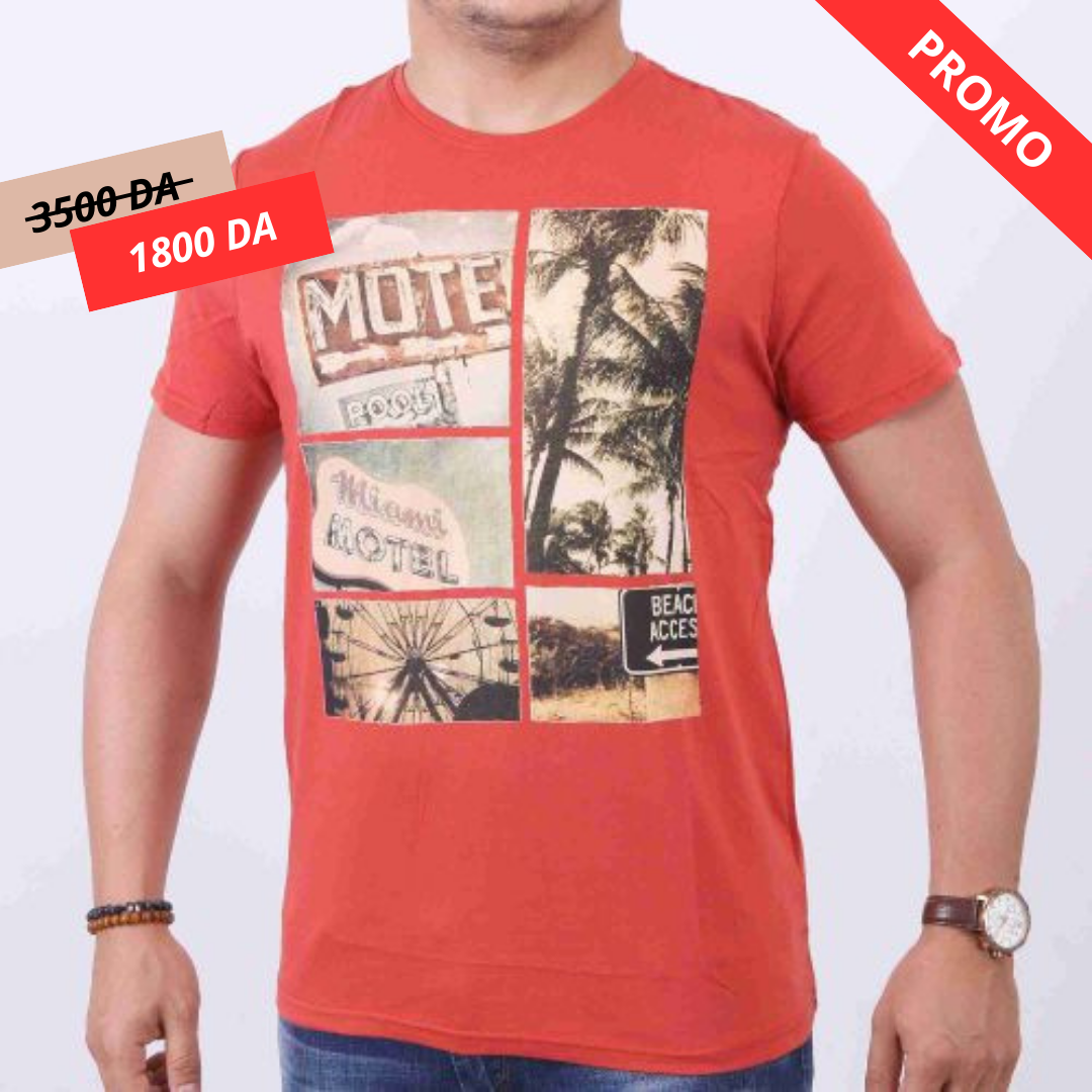 T-shirt Beker's homme - Rouge