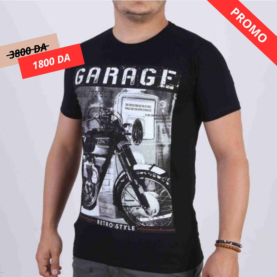 Flex style - T-shirt a Motif Homme - Noir