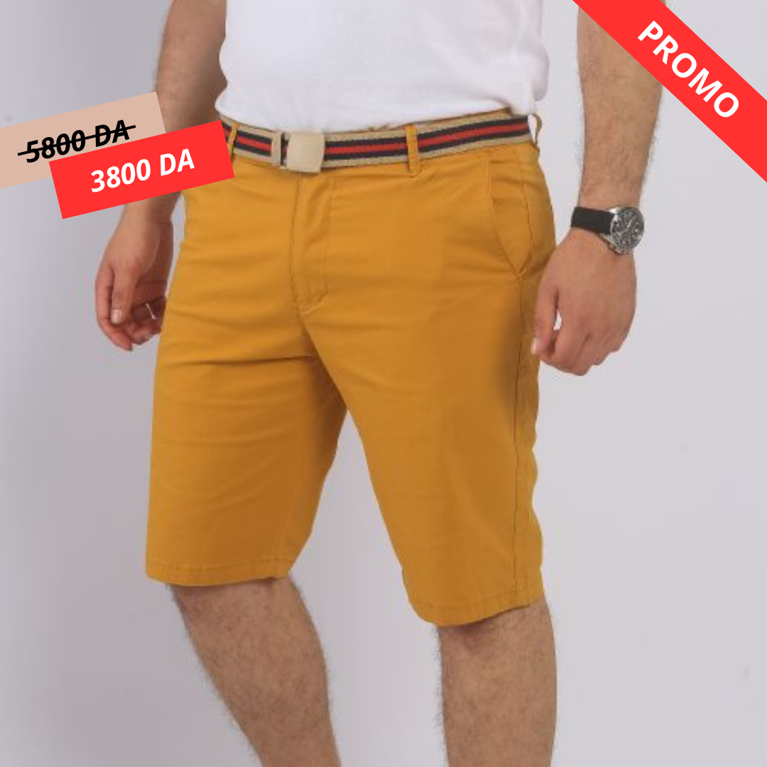 CHISNBAL Short Unis - Homme - moutarde
