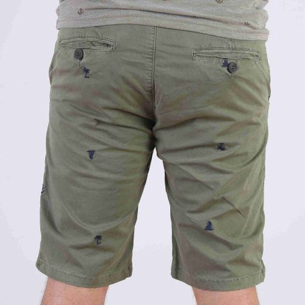 Short À Motif Homme - Vert Militaire