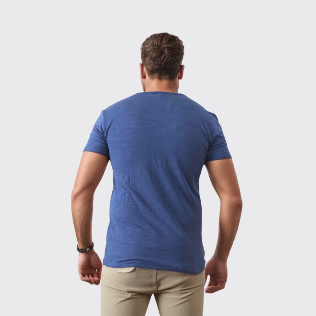 Y.two Jeans T-Shirt Homme 100% coton - Bleu