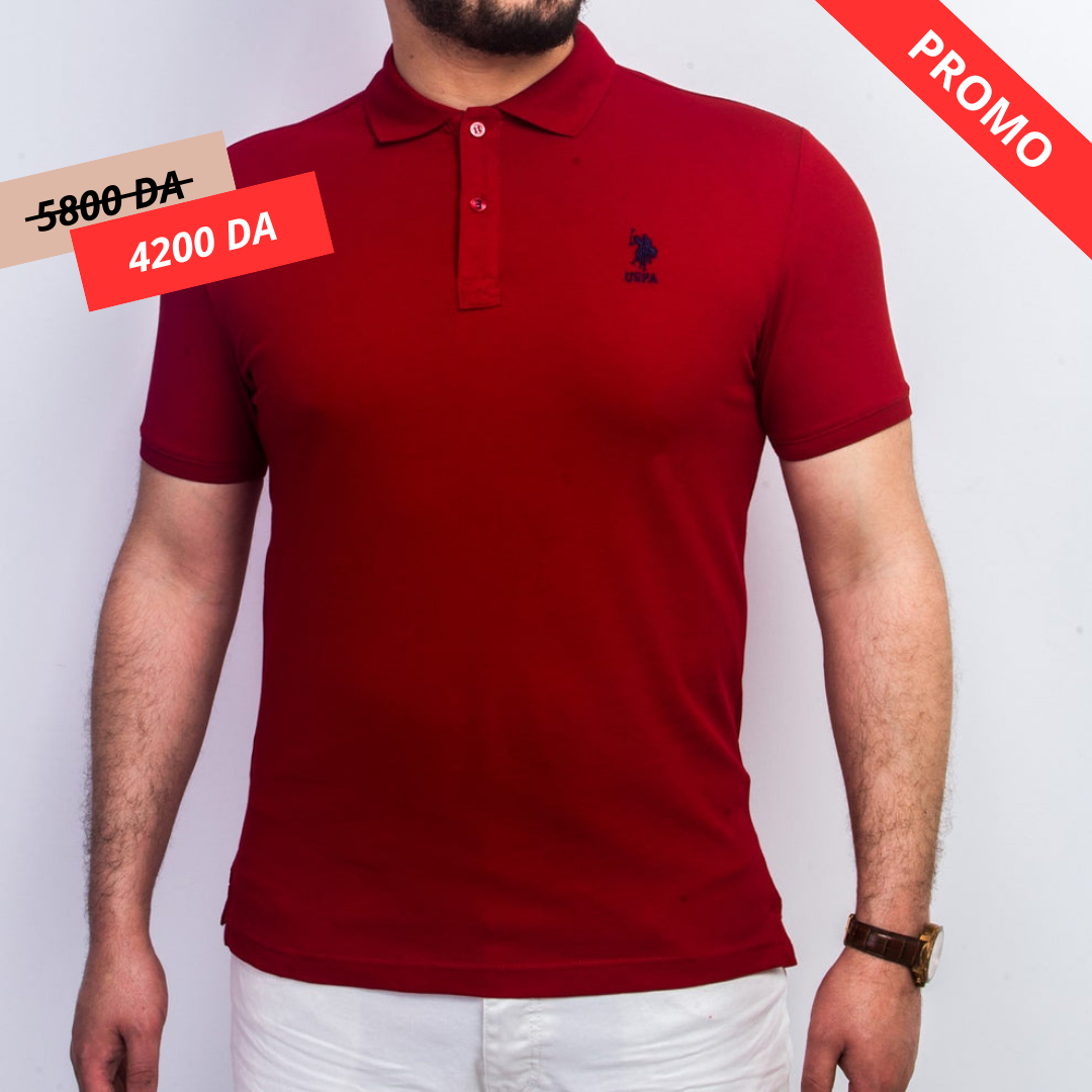 Polo à Motif - Rouge