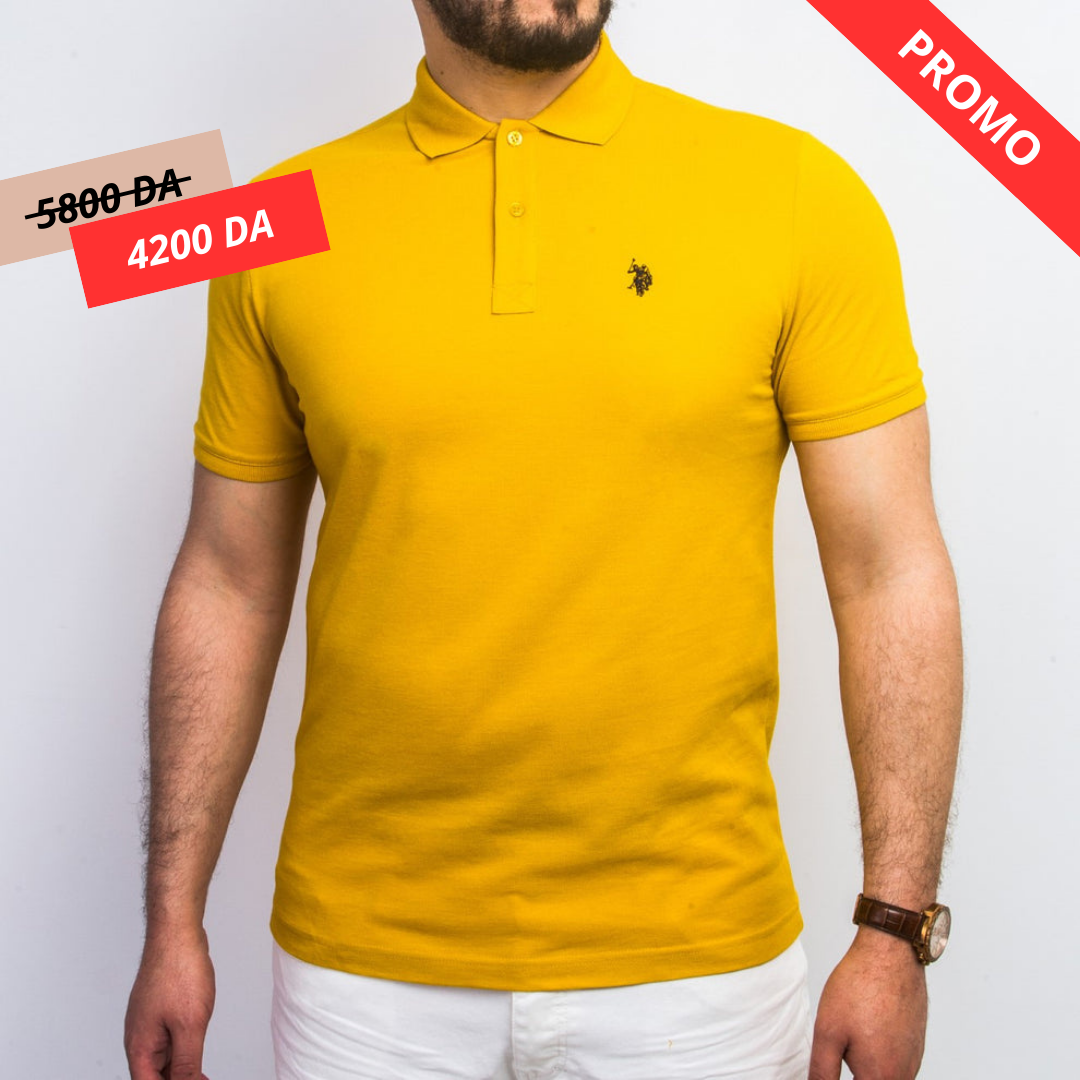 Polo à Motif - Moutarde