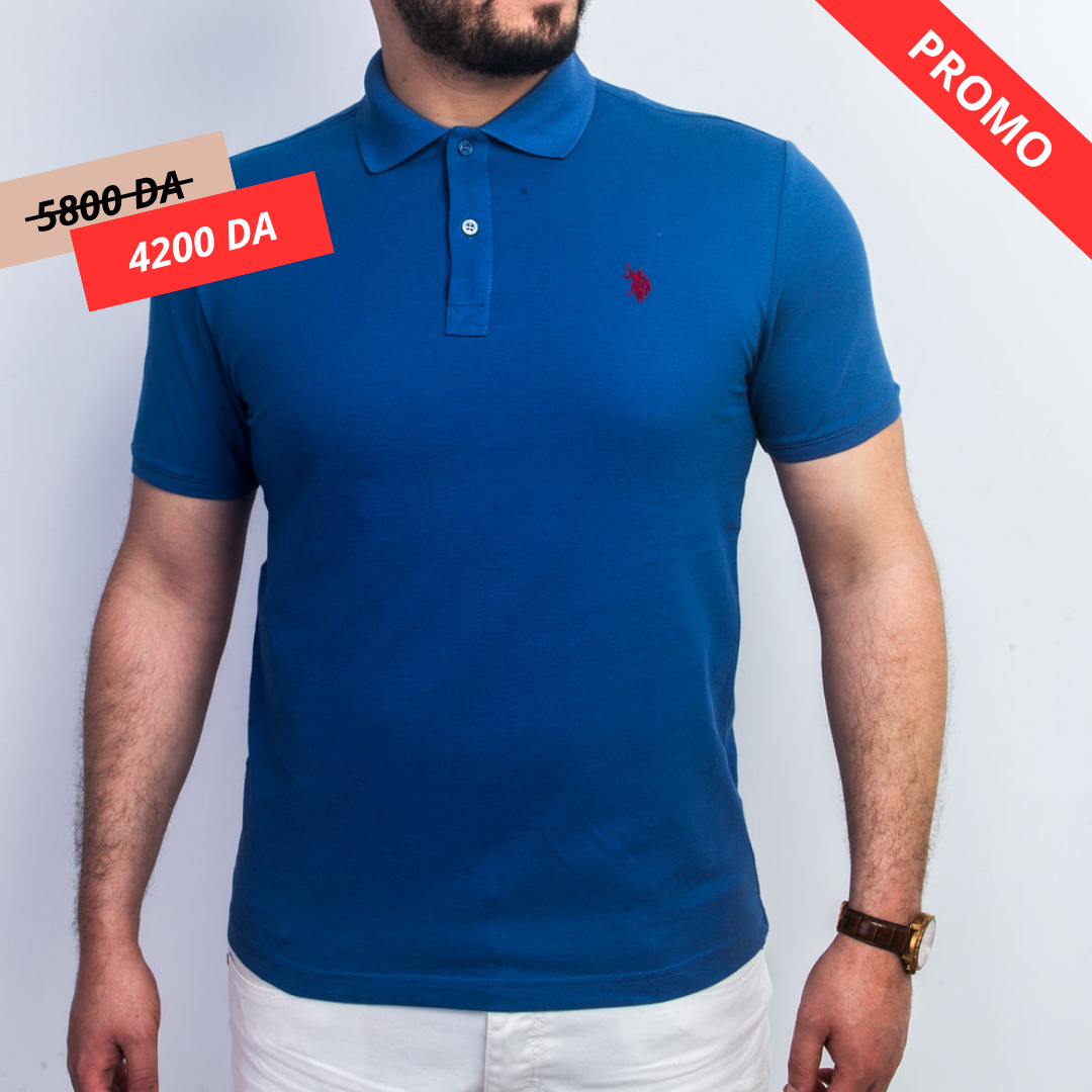 Polo à Motif - Bleu Royal