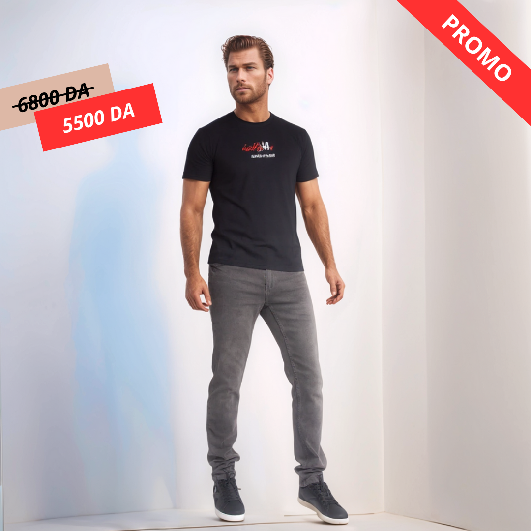 Livergy Jeans Slim Fit - Gris Souris