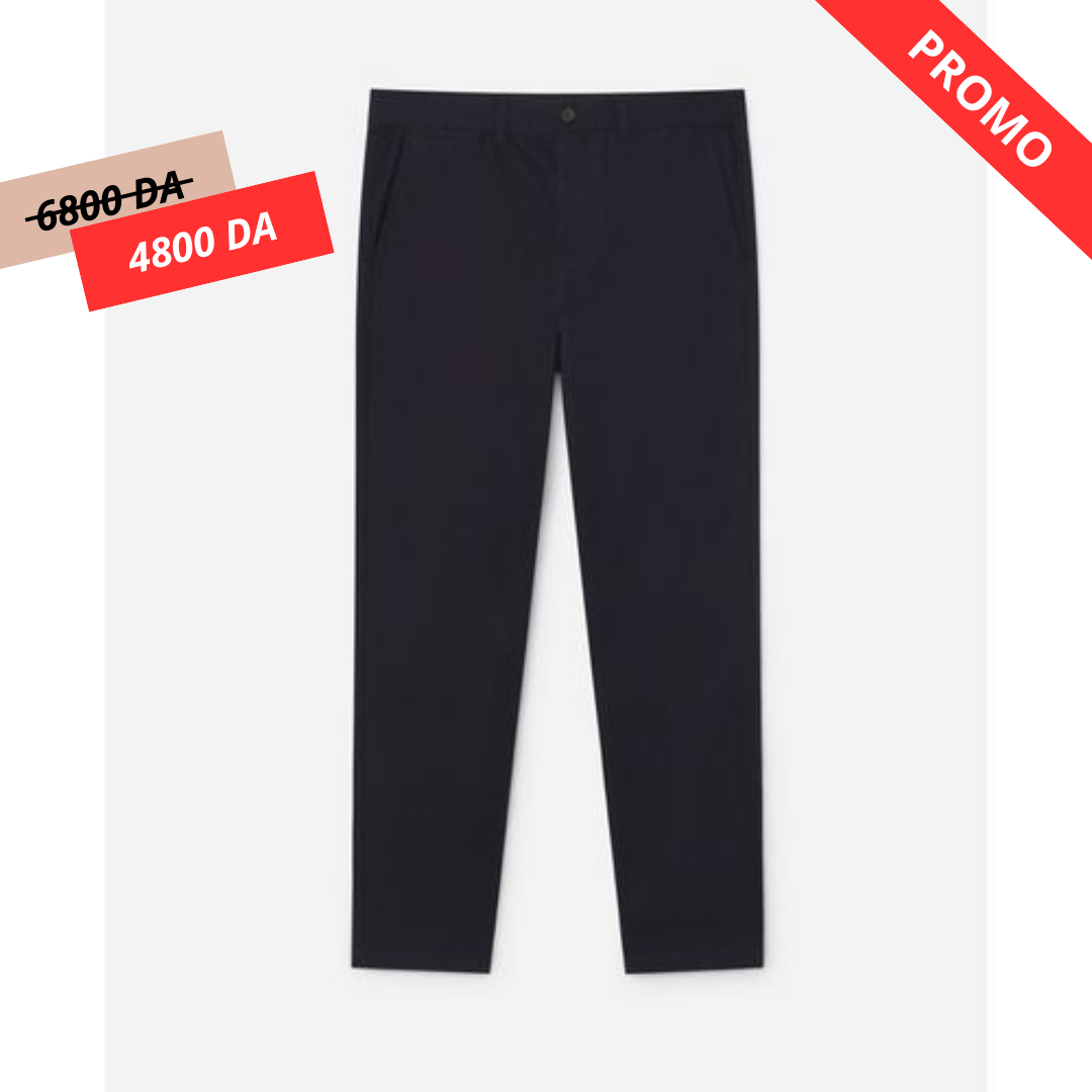 Y.two Jeans Pantalon Slim fit en Toile - Bleu Marine