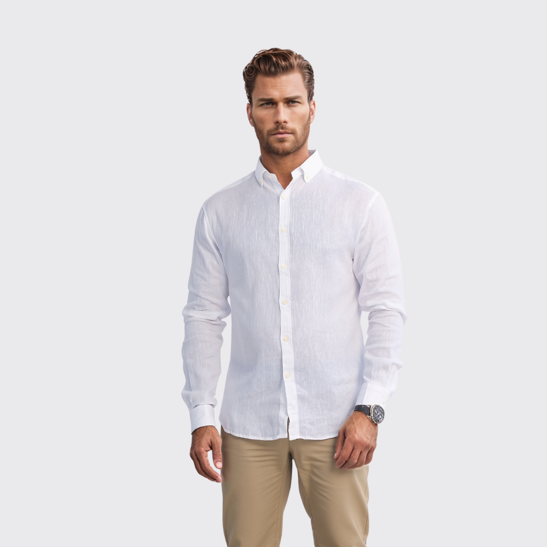 Chemise En Lin - Blanc
