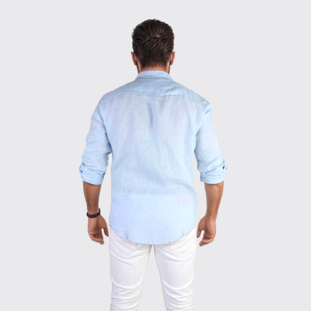 Focus Chemise En Lin - Bleu Ciel