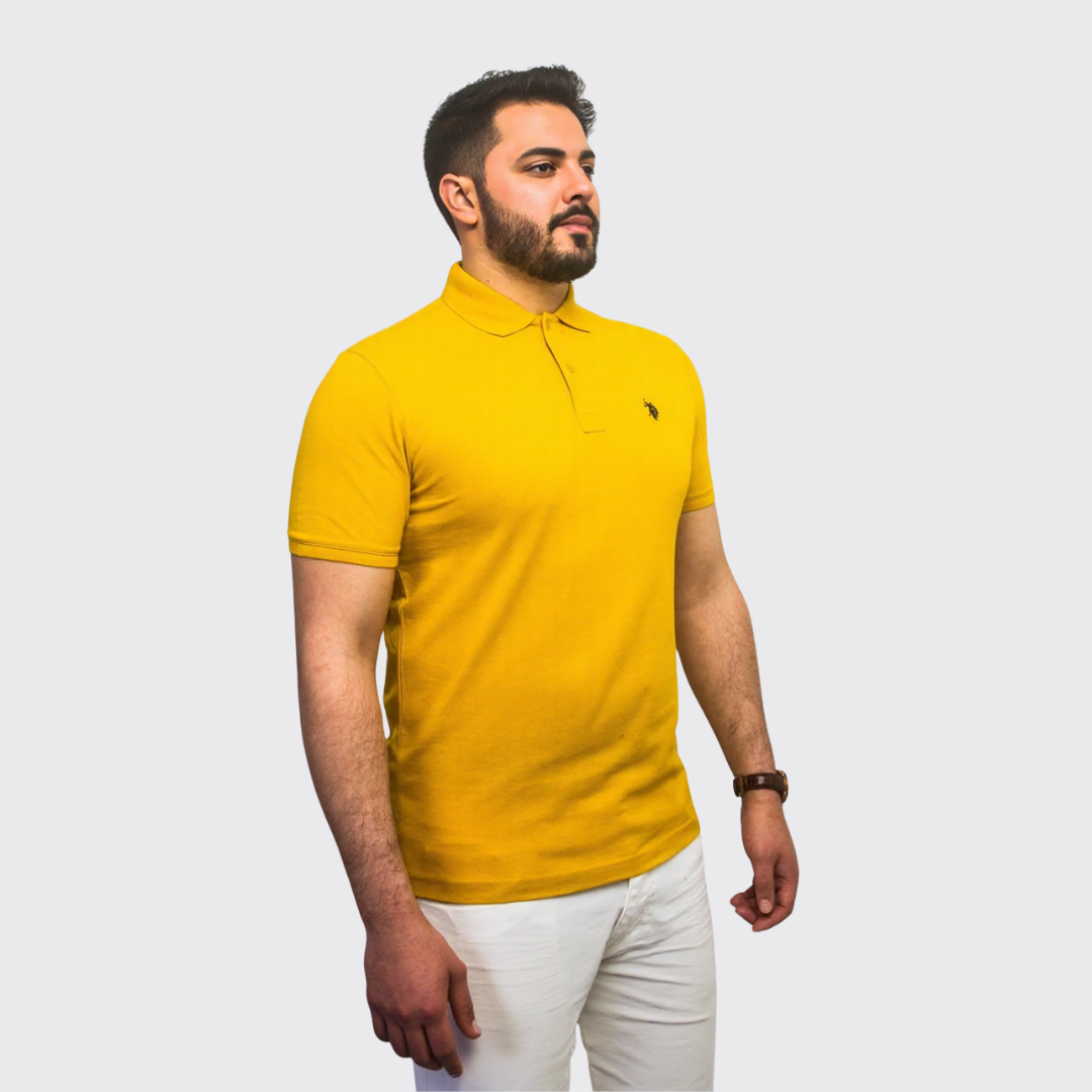 Polo à Motif - Moutarde