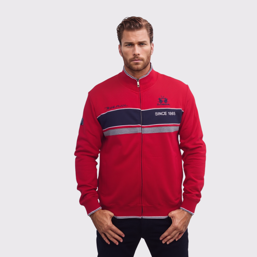 La Martina Sweat-Shirt À Col Montant - Edition Maserati - Rouge