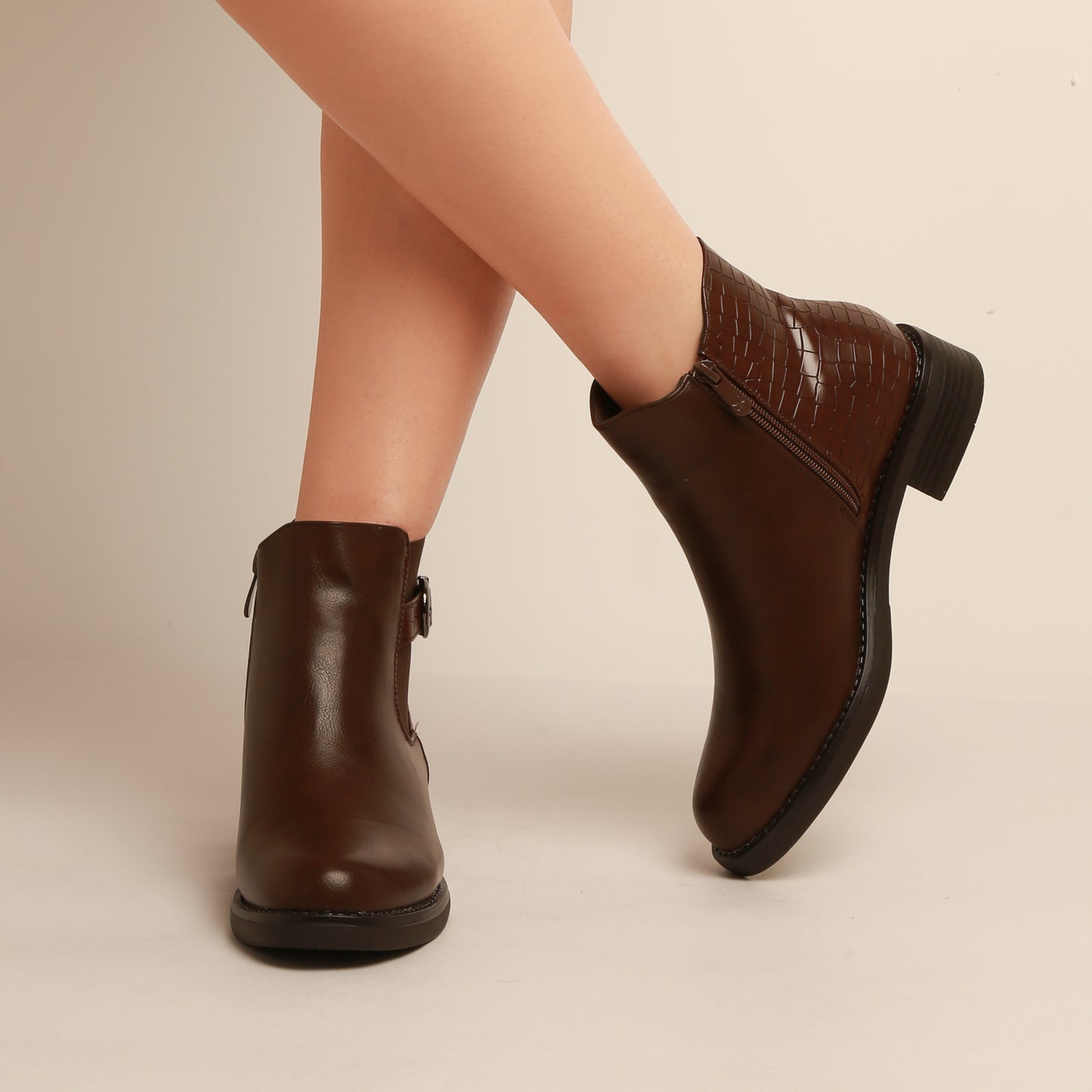 Bottine à talon - Marron Foncé