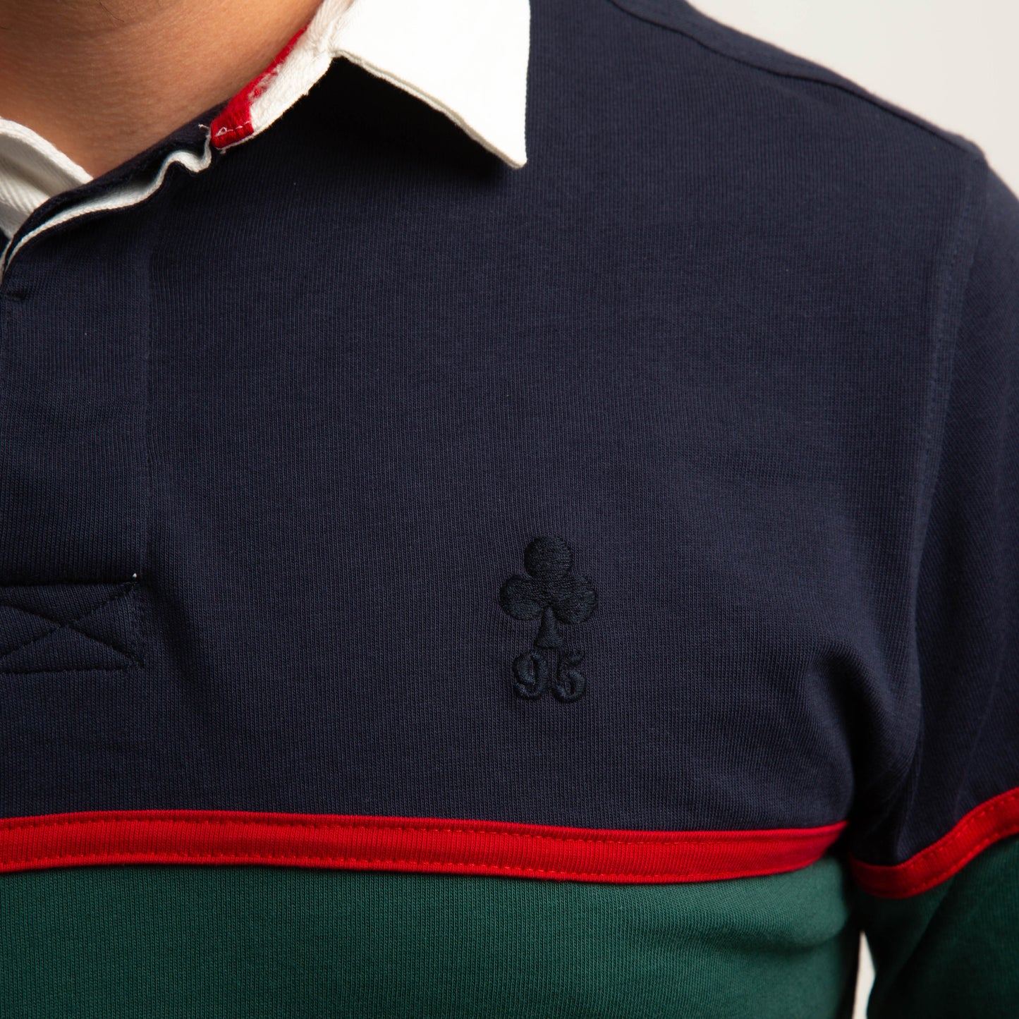 Polo Manches Longues - Vert / Bleu