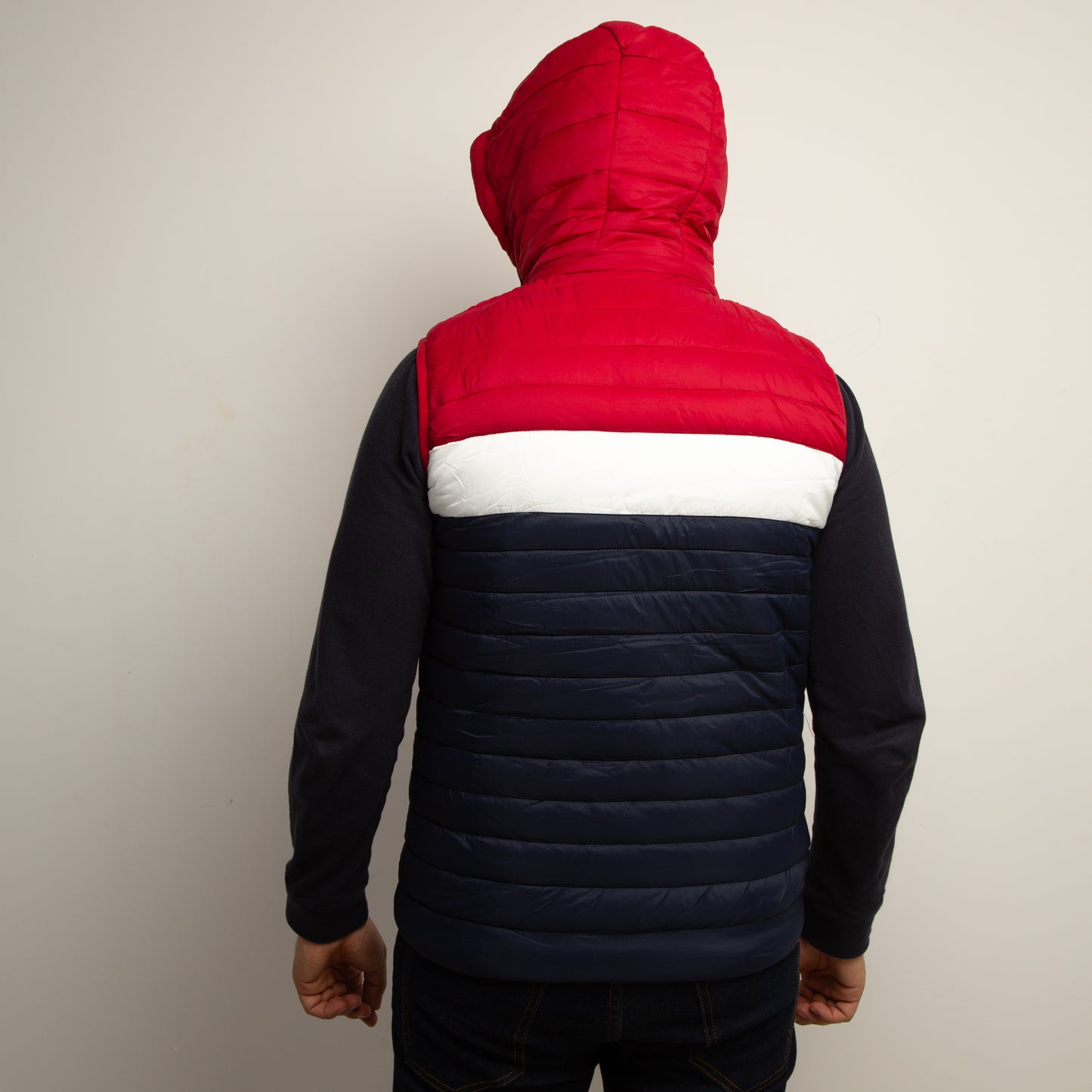 Doudoune sans manche - Bleu marine / Rouge