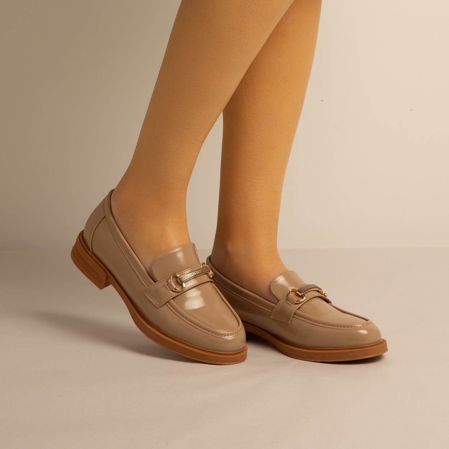 Mocassin Simili Cuir - Beige