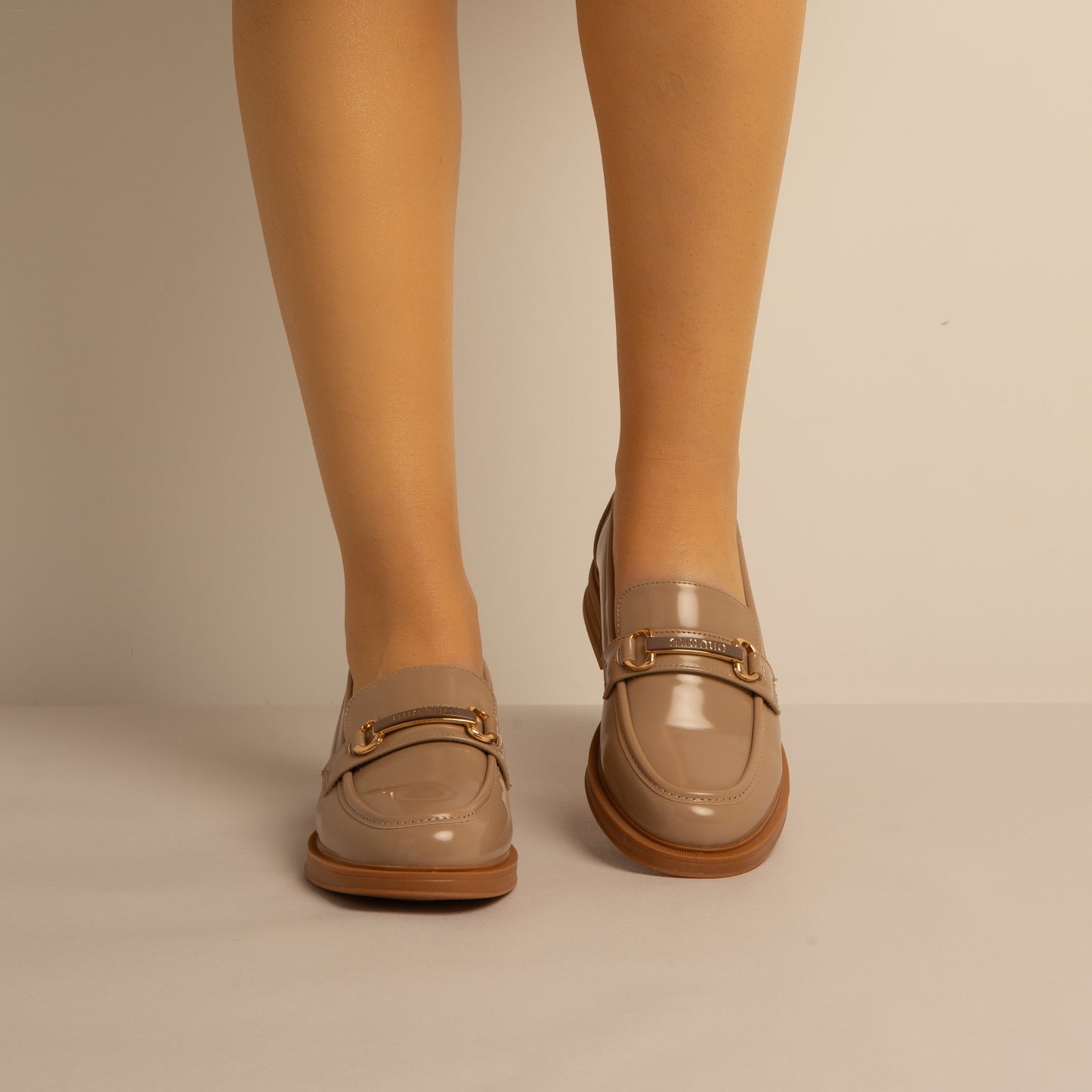Mocassin Simili Cuir - Beige