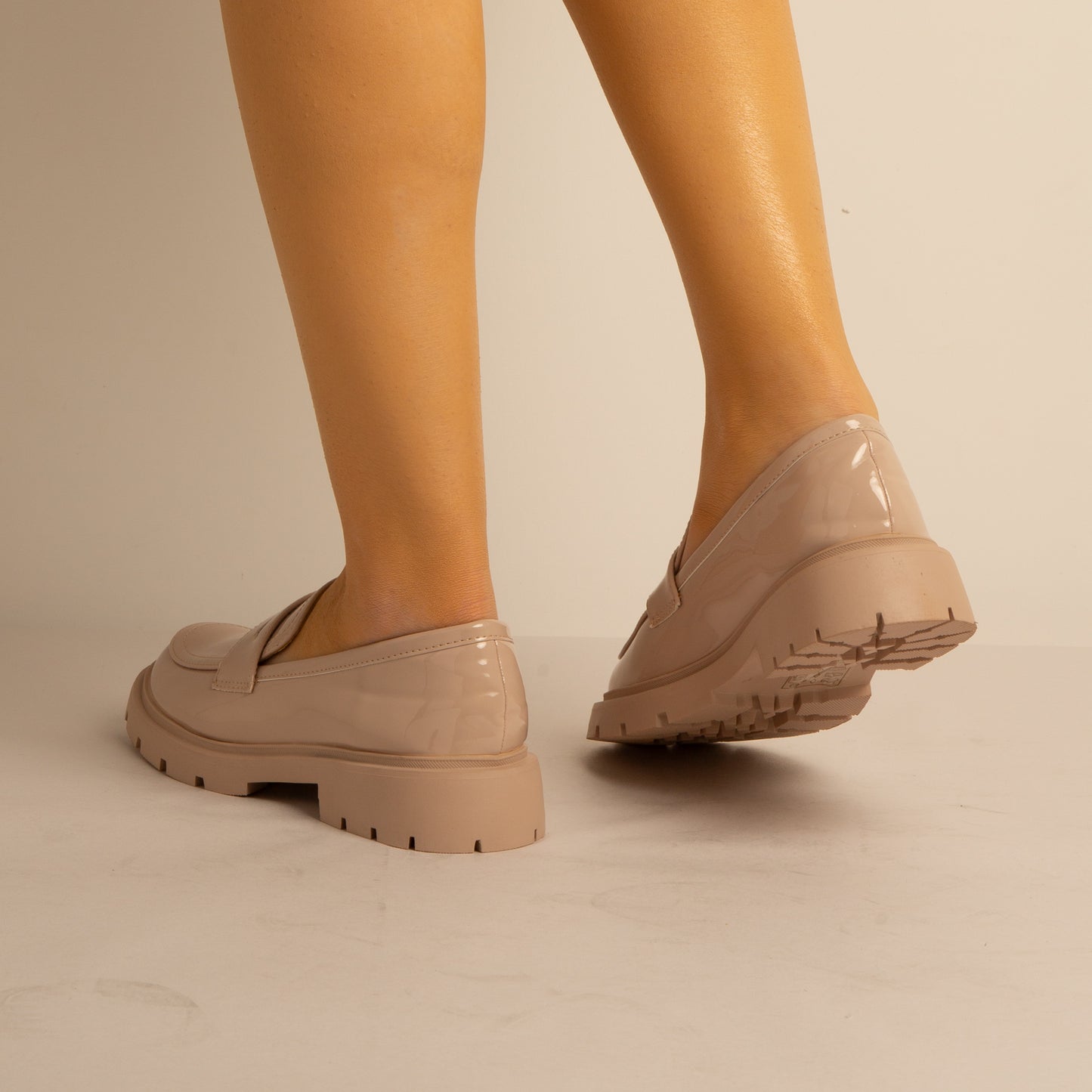 Mocassin Simili Cuir - Beige