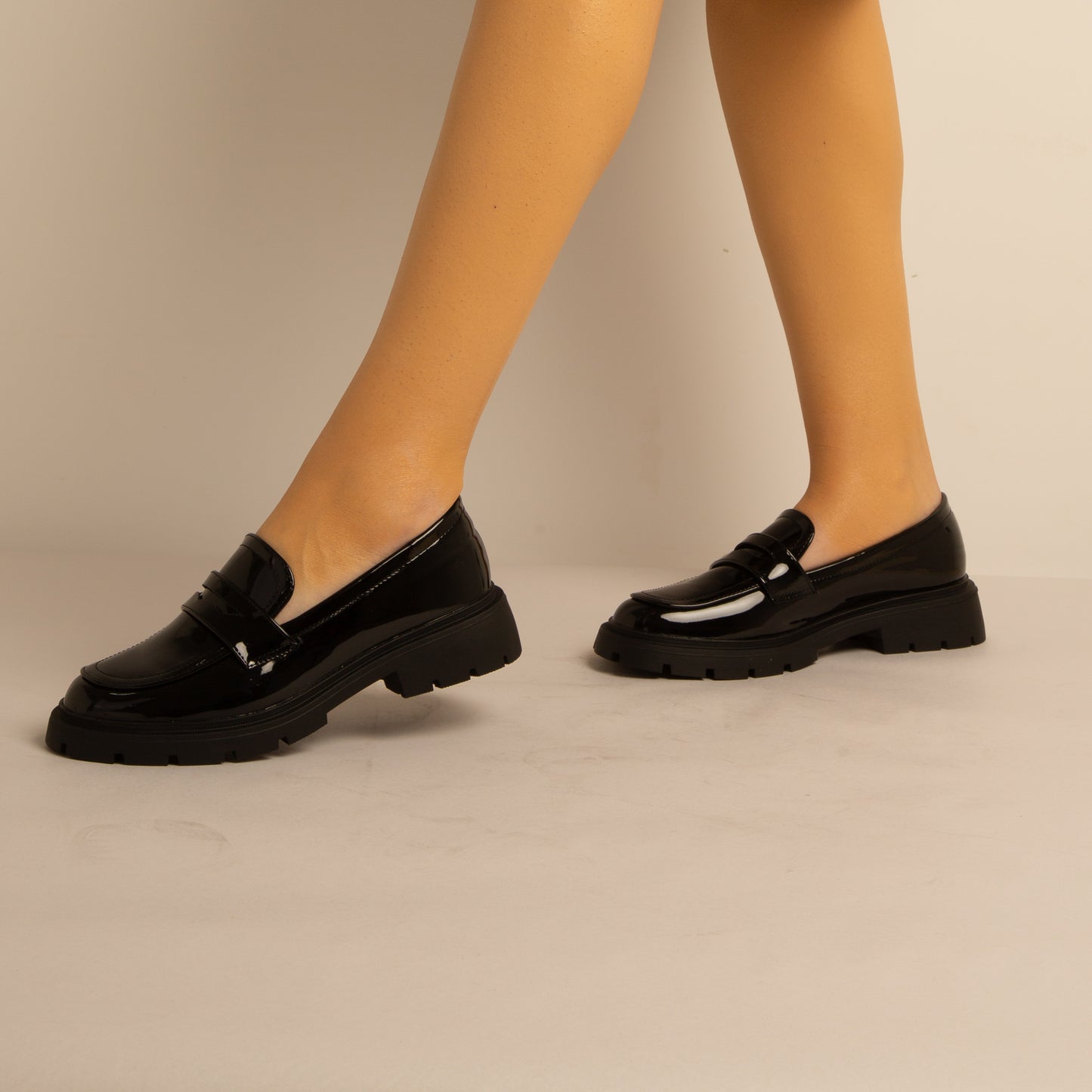 Mocassin Simili Cuir - Noir