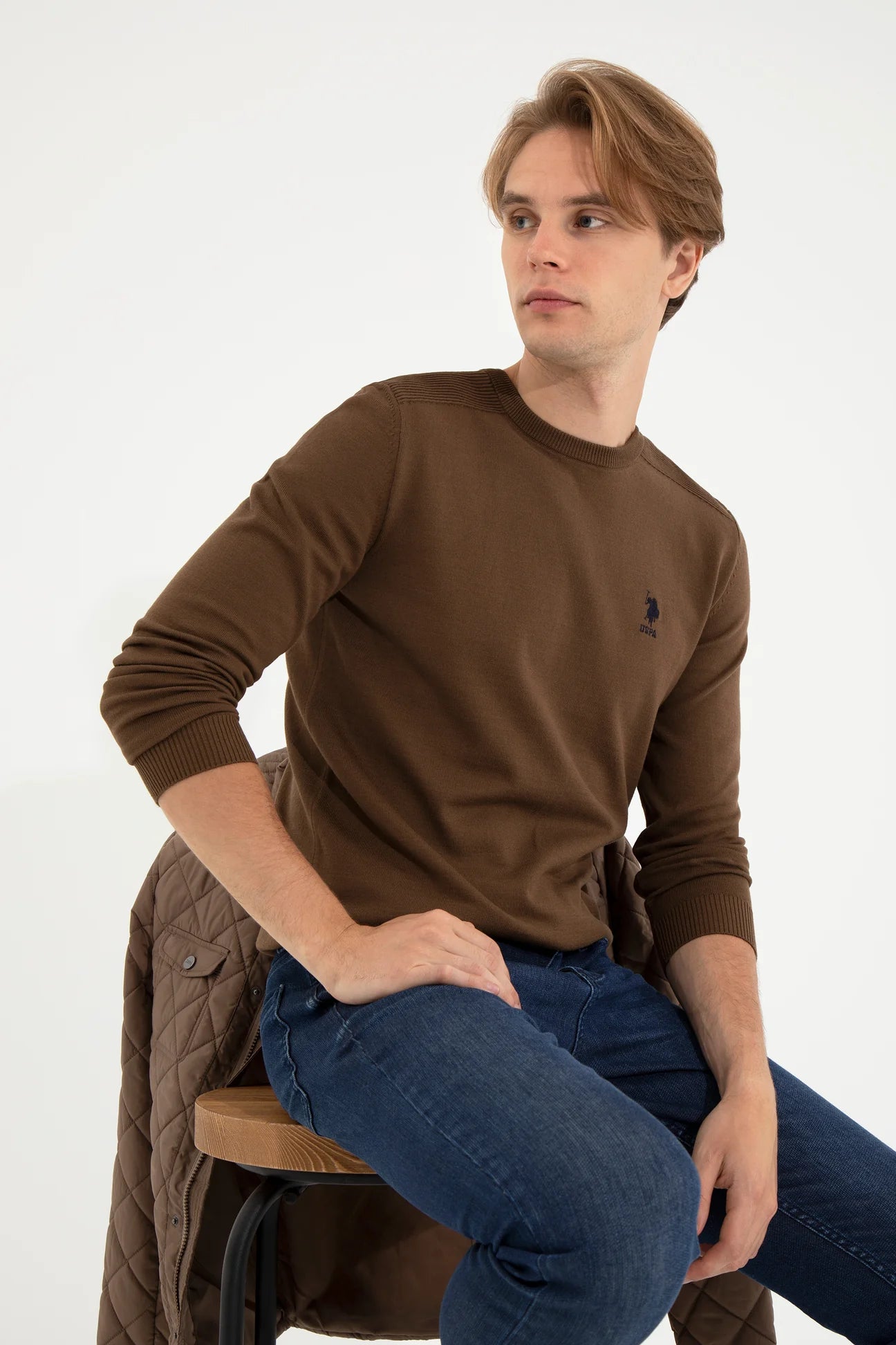 U.S. POLO ASSN Pull Col Roulé