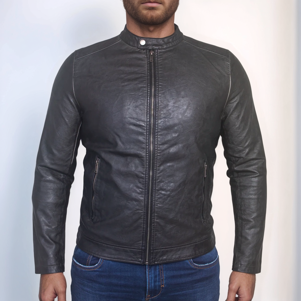 Enos Jeans Vestes Simili Cuir - Noir