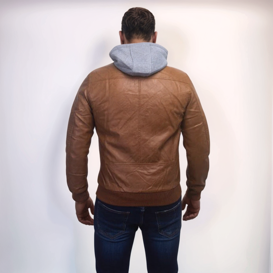 Enos Jeans Vestes Simili Cuir - Camel