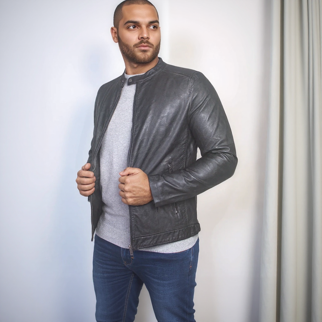 Enos Jeans Vestes Simili Cuir - Noir
