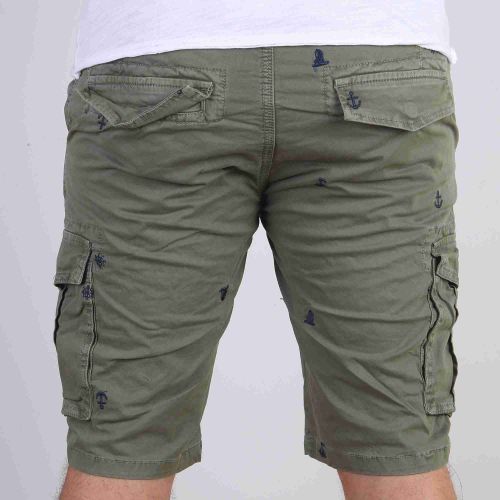Short Cargo à Motif - Vert