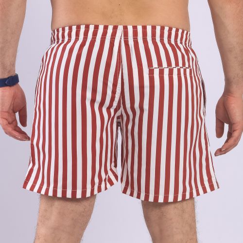 Maillot de bain à Rayures - Rouge