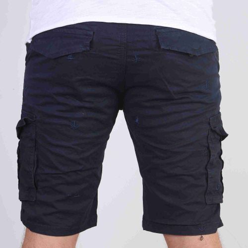 Short Cargo à Motif - Bleu