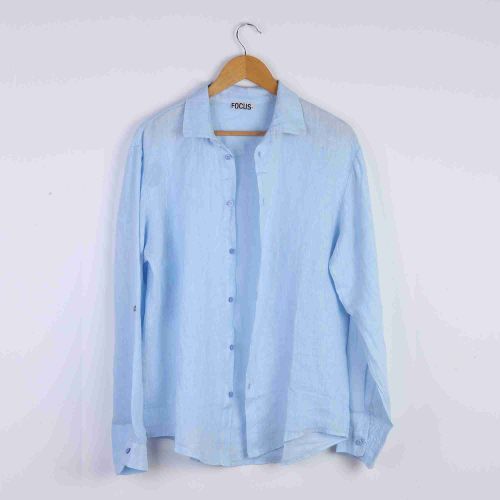 Focus Chemise En Lin - Bleu Ciel