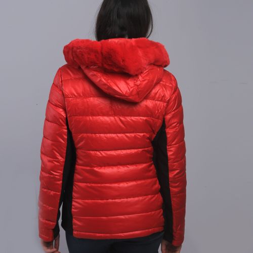 Artika Doudoune À Capuche Fourrure - Rouge