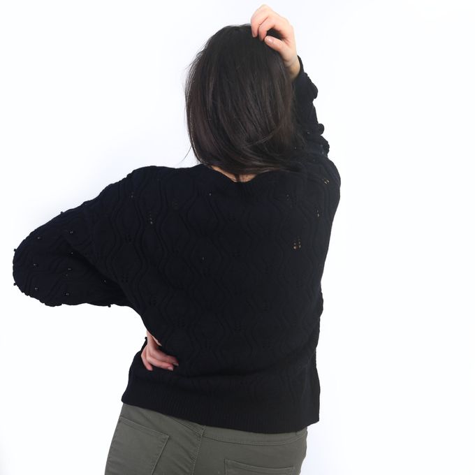 Jeans Louis François Pull unis - Femme - Noir