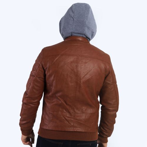 Enos Jeans Vestes Simili Cuir - Marron